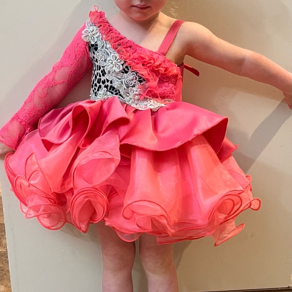 Pink and Cheetah pageant dress
